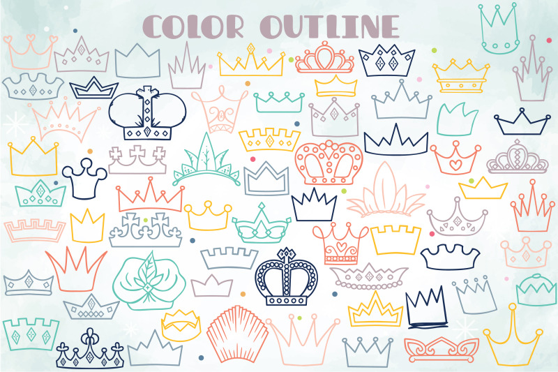colored-crowns-hand-drawn-princess-tiara-king-queen-royal-doodle