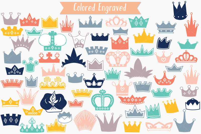 colored-crowns-hand-drawn-princess-tiara-king-queen-royal-doodle