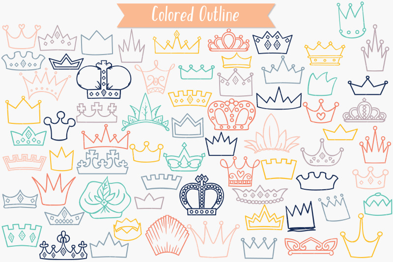 colored-crowns-hand-drawn-princess-tiara-king-queen-royal-doodle