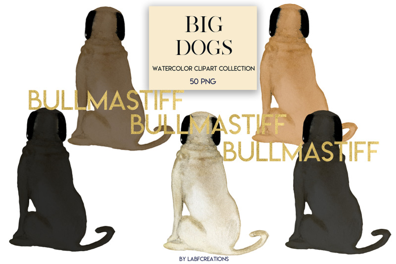 big-dogs-watercolor-clip-art-backs-of-dogs-dog-gifts