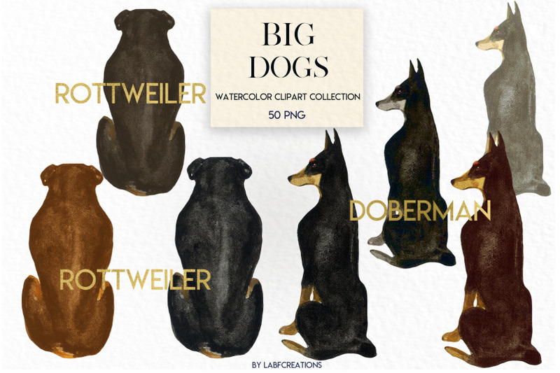 big-dogs-watercolor-clip-art-backs-of-dogs-dog-gifts