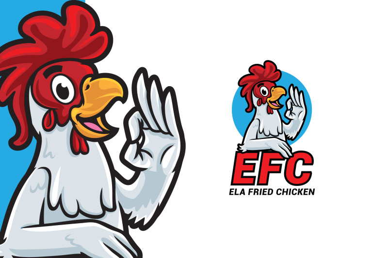 ela-fried-chicken-logo-template