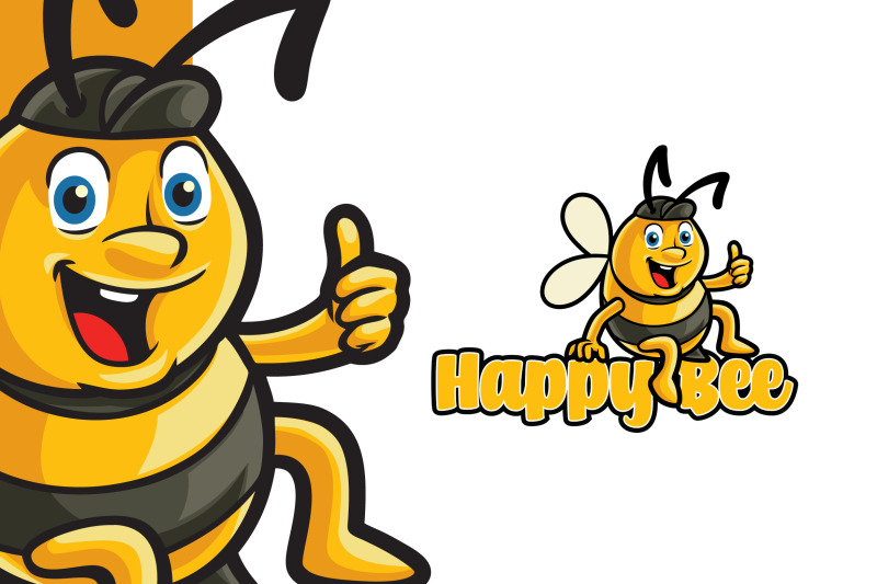 happy-bee-logo-template