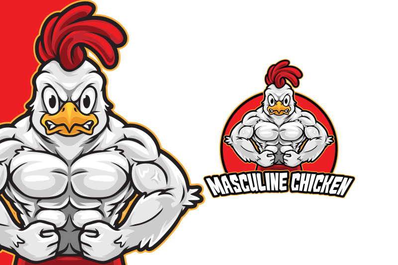 masculine-chicken-logo-template