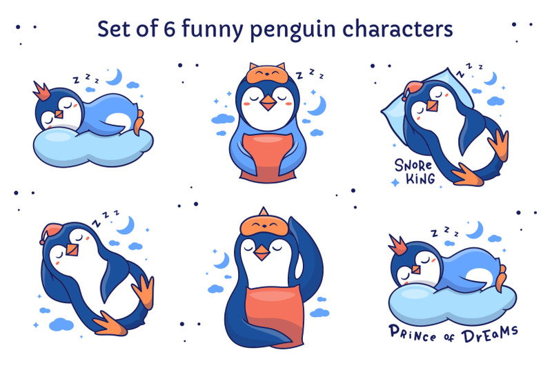 set-of-funny-pebguin-characters