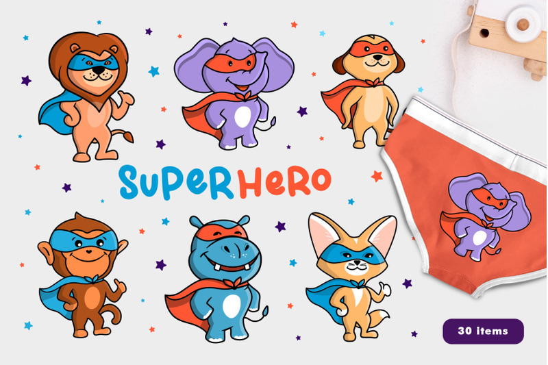 set-of-animals-who-are-super-hero