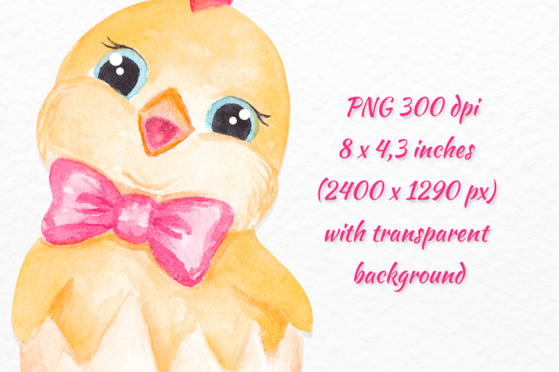 watercolor-chicken-clipart-easter-yellow-chick-clipart