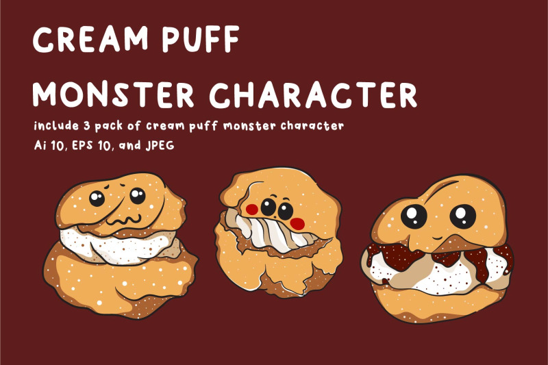 cream-puff-nbsp-monster-character