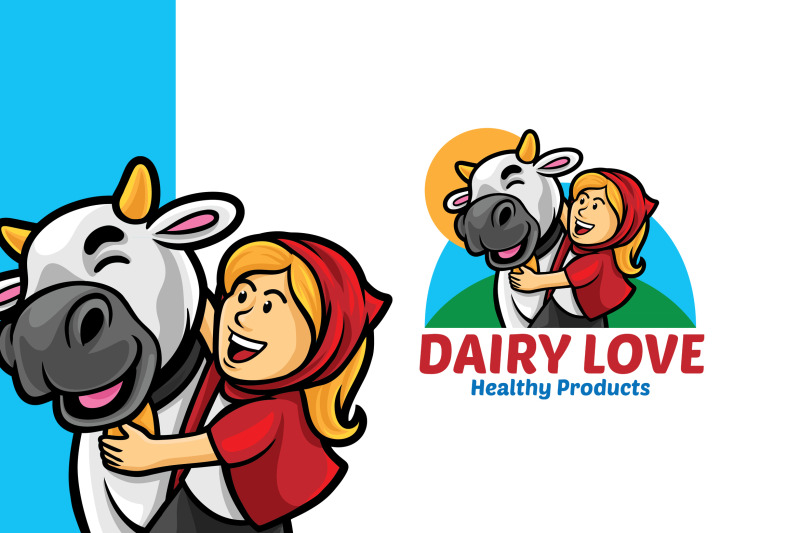 dairy-love-logo-template