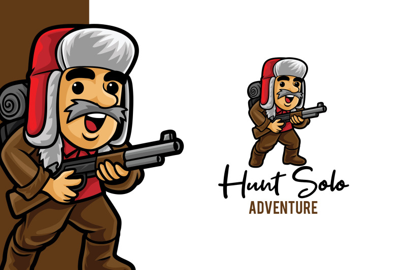 hunt-solo-adventure-logo-template