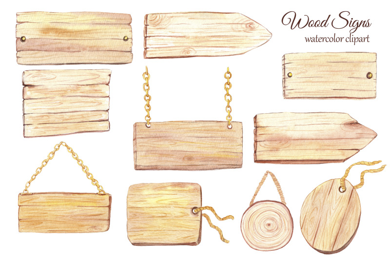 watercolor-wood-slice-clipart-wooden-rustic-elements