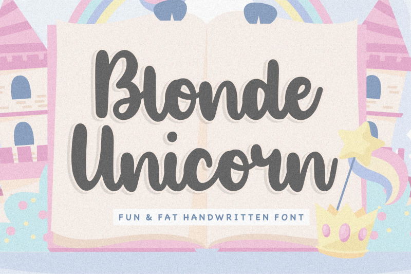 blonde-unicorn-fun-amp-fat-handwritten-font