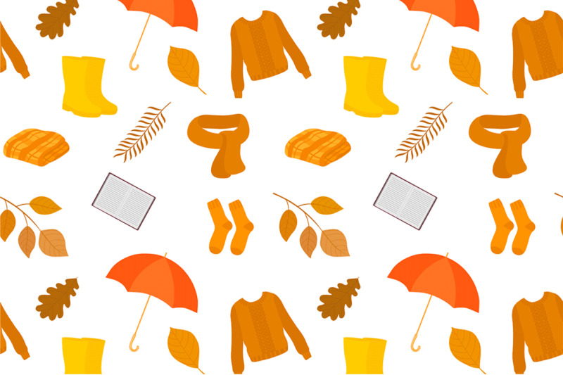 set-seamless-patterns-hygge-autumn-vector-illustration