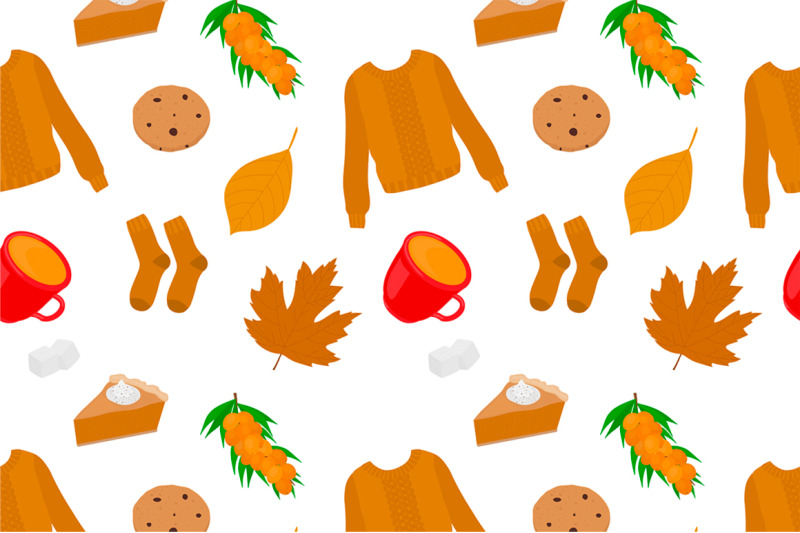 set-seamless-patterns-hygge-autumn-vector-illustration