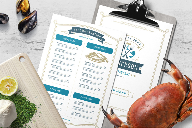seafood-menu-template-and-logo
