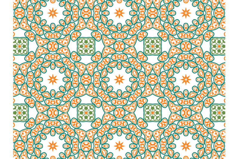 pattern-abstract-orange-tosca-green-color