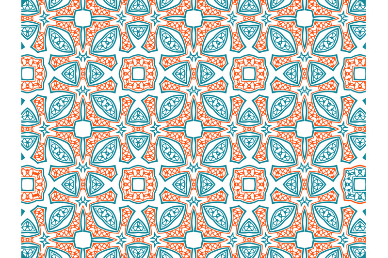 pattern-abstract-blue-orange-color-design