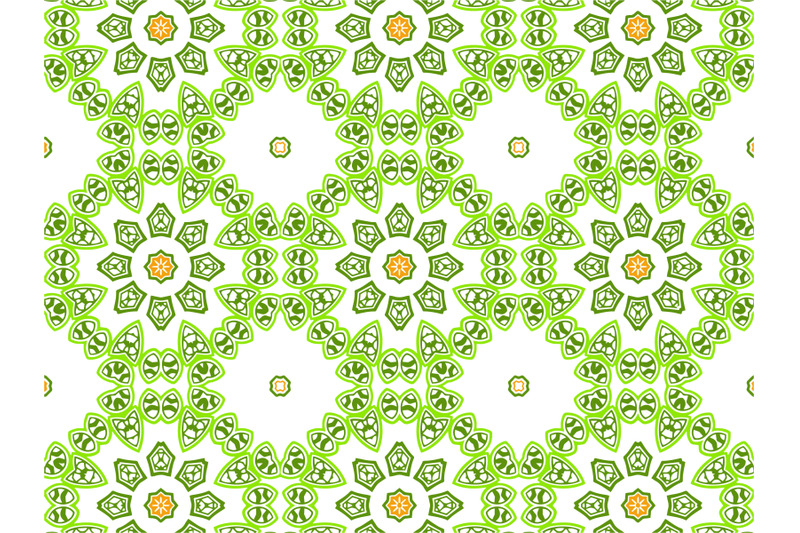 pattern-abstract-green-orange-color-design