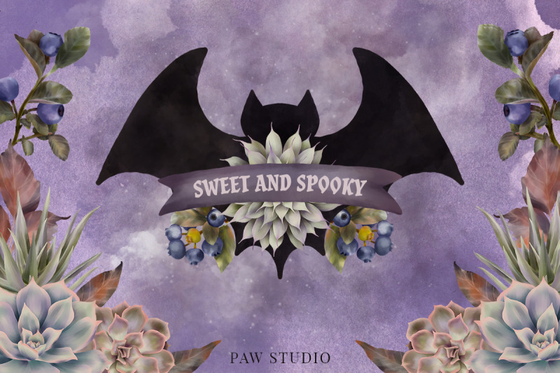 halloween-fall-flowers-clipart-witch-pumpkins-cat-crow-spider-net