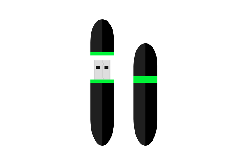 flash-drive-with-cap-on-white