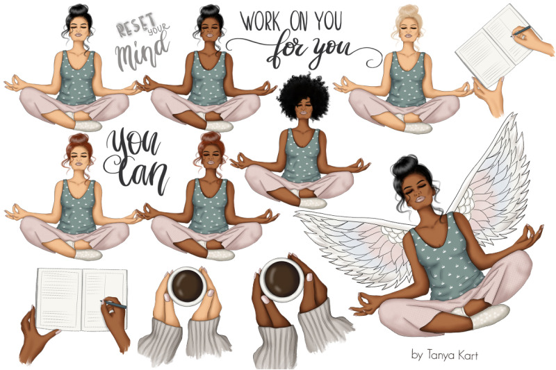 mental-self-care-clipart-amp-pattern