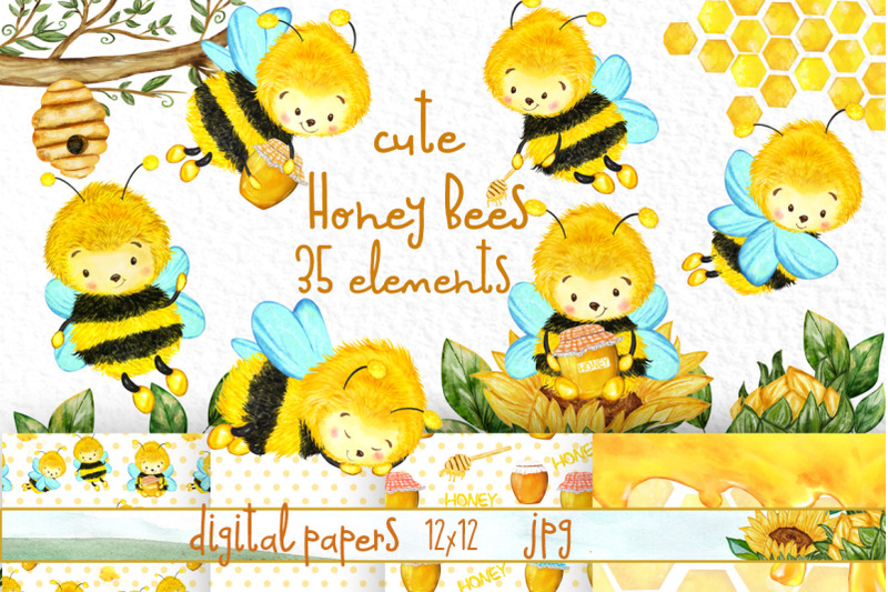 bees-and-honey-clipart-sunflowers-clipart-beehive-png-bumble