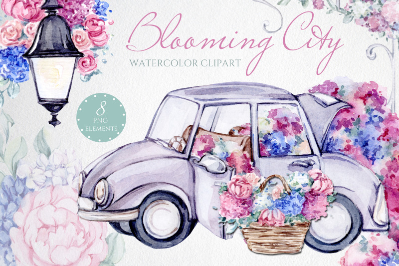 blooming-city-watercolor-flower-clipart