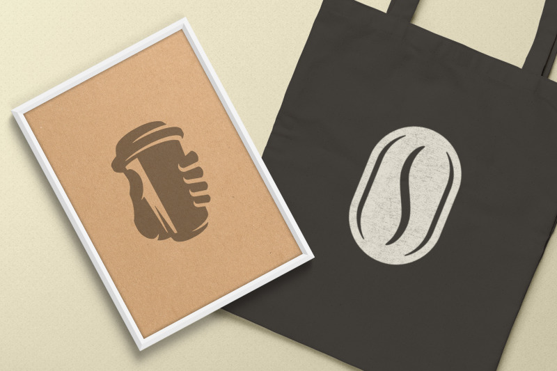 coffee-beans-and-cups-silhouettes-and-icons