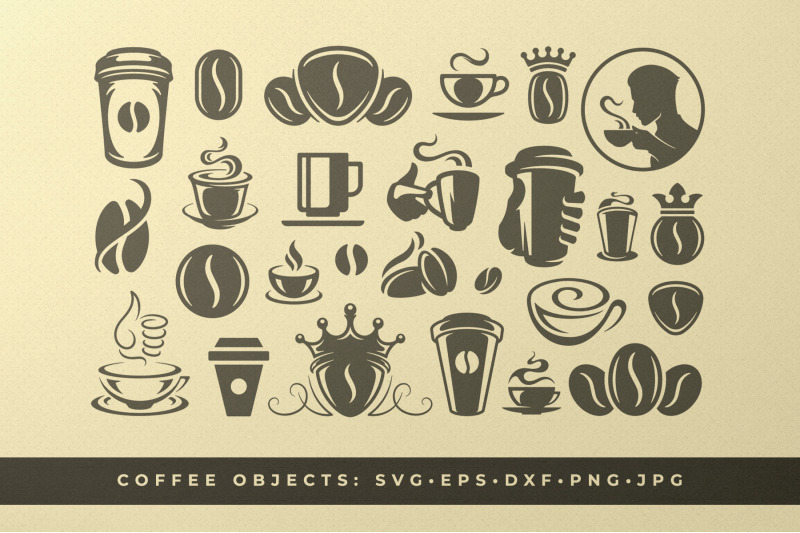 coffee-beans-and-cups-silhouettes-and-icons