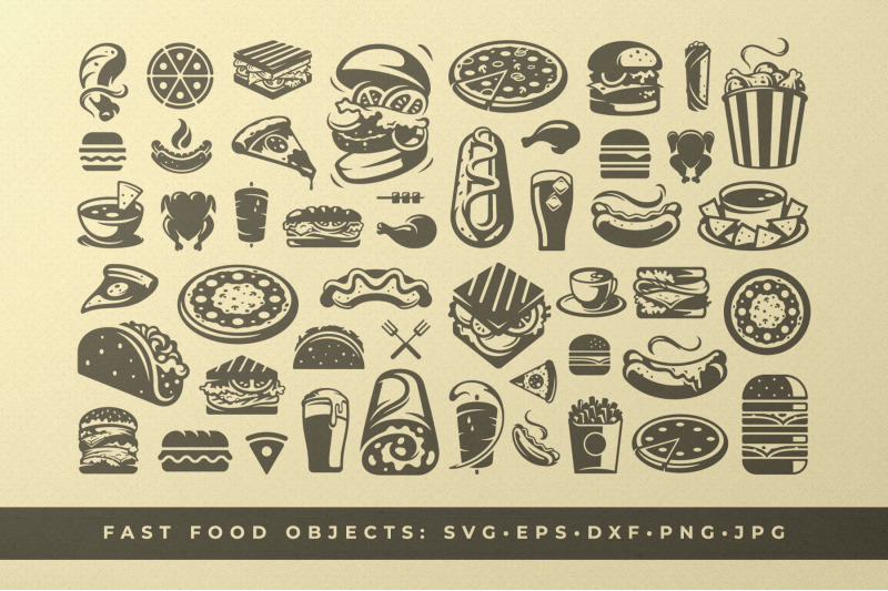 fast-food-cooking-symbols-and-silhouette