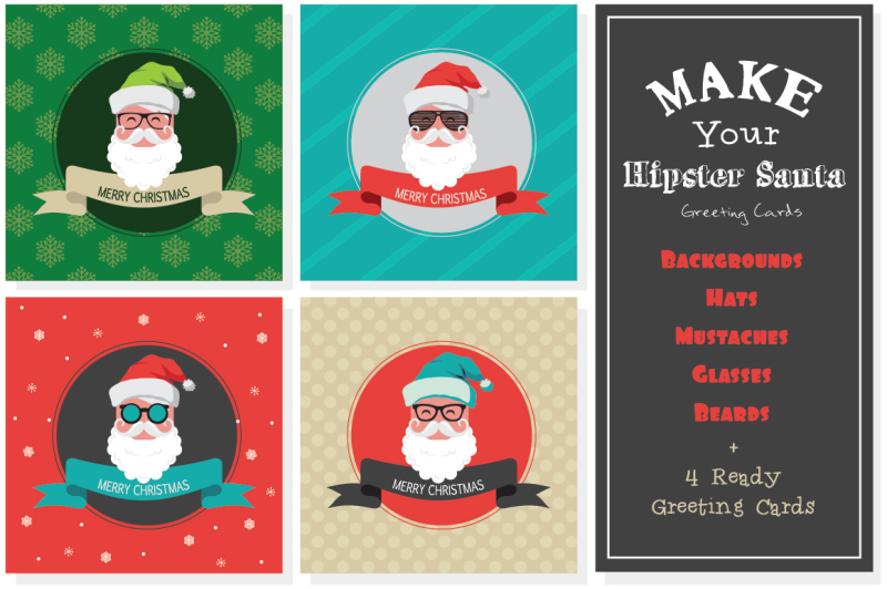 make-a-hipster-santa-card