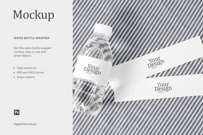 water-bottle-wrapper-mockup-water-bottle-with-stiped-tablecloth-mocku