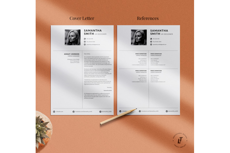 resume-template-cv-template-one-page-resume-design