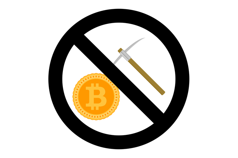 ban-mining-crypto-coin-symbol