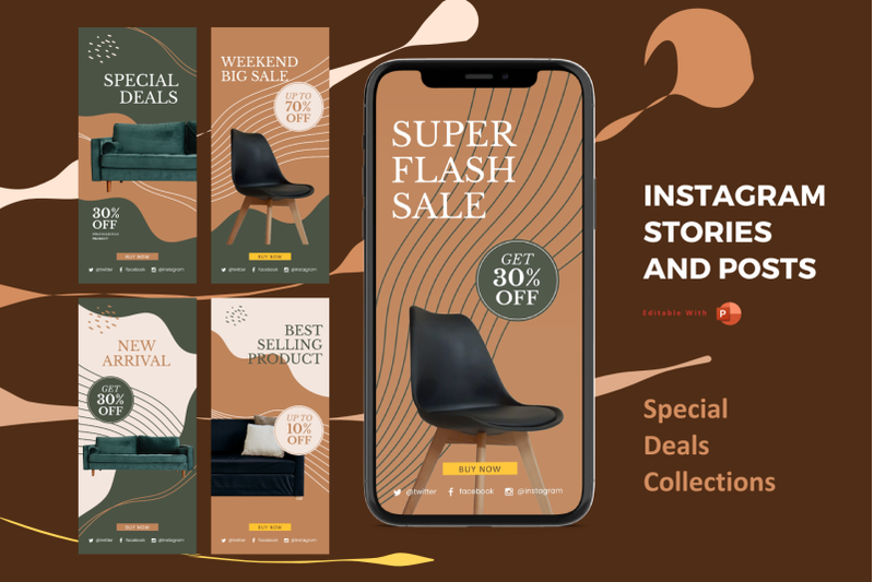 instagram-stories-and-posts-powerpoint-template-special-deal-collect