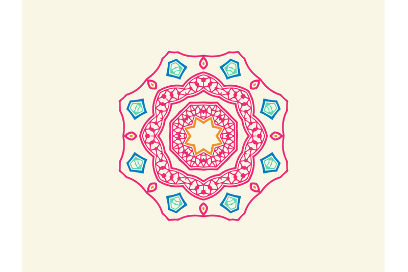 ornament-abstract-pink-blue-orange-color