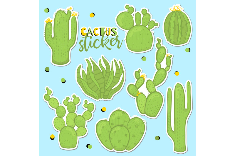 cactus-set-sticker