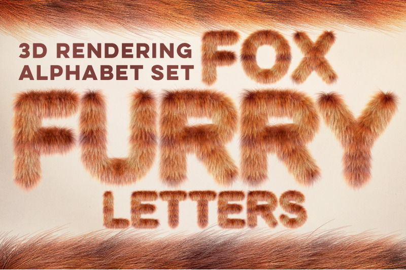 3d-fox-furry-letters-pack