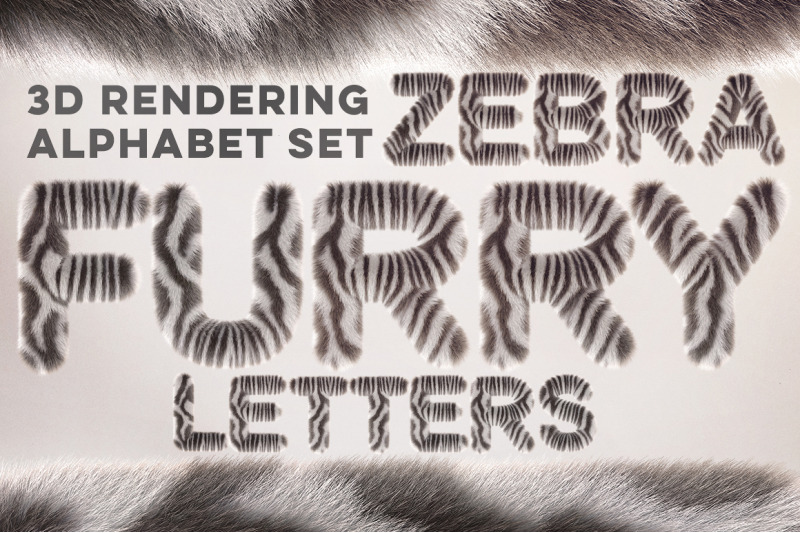 3d-zebra-furry-letters-pack