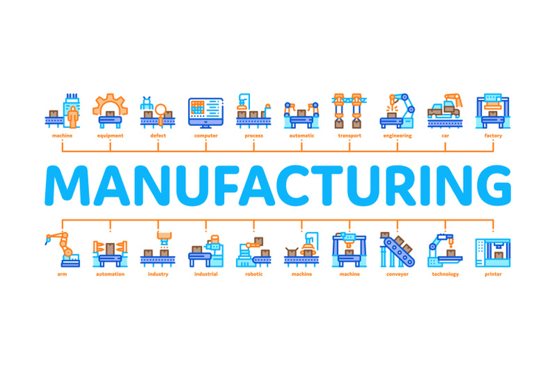 manufacturing-process-minimal-infographic-banner-vector