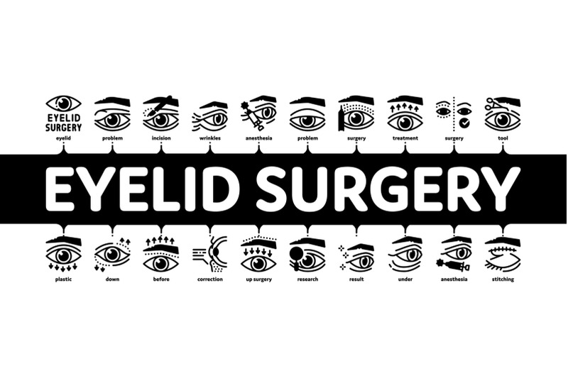 eyelid-surgery-healthy-minimal-infographic-banner-vector