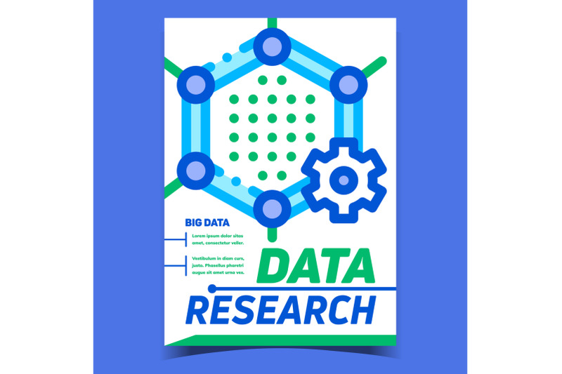 data-research-and-analysis-advertise-poster-vector