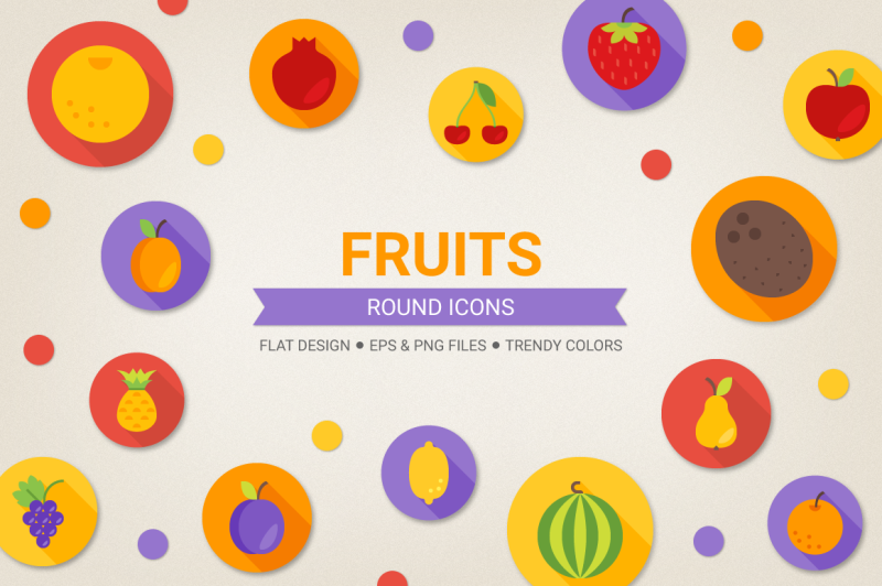round-fruits-icons