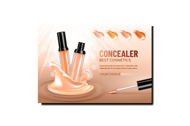 concealer-facial-cosmetic-promo-poster-vector