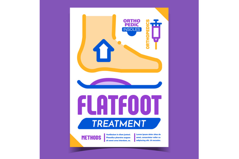 flatfoot-treatment-methods-advertise-banner-vector