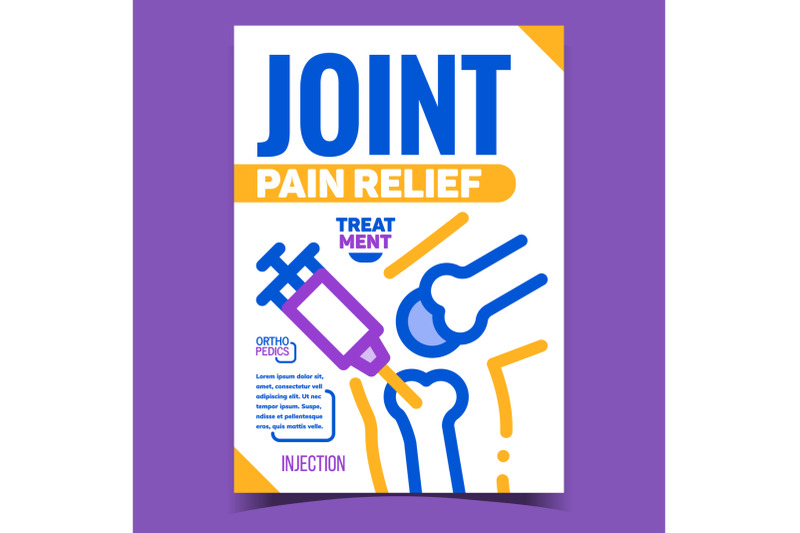 join-pain-relief-injection-advertise-poster-vector