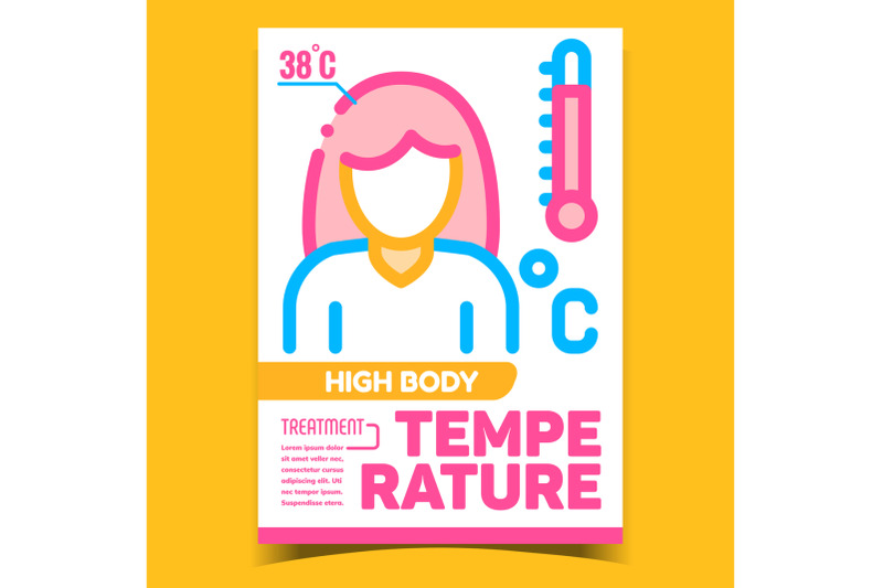 high-body-temperature-advertising-poster-vector