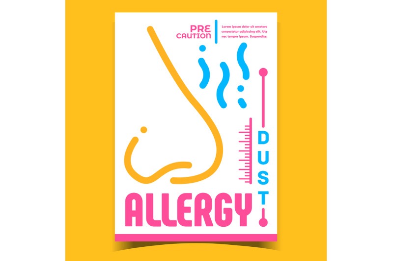 dust-allergy-creative-advertising-banner-vector