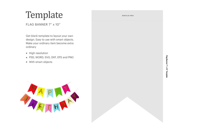 7-quot-x10-quot-flag-banner-template-bunting-template-pennant-template