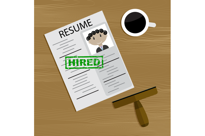 hired-concept-top-view-vector